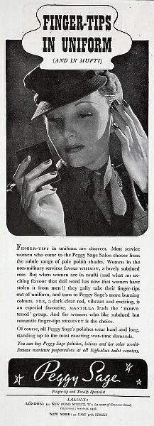 Advert for Peggy Sage