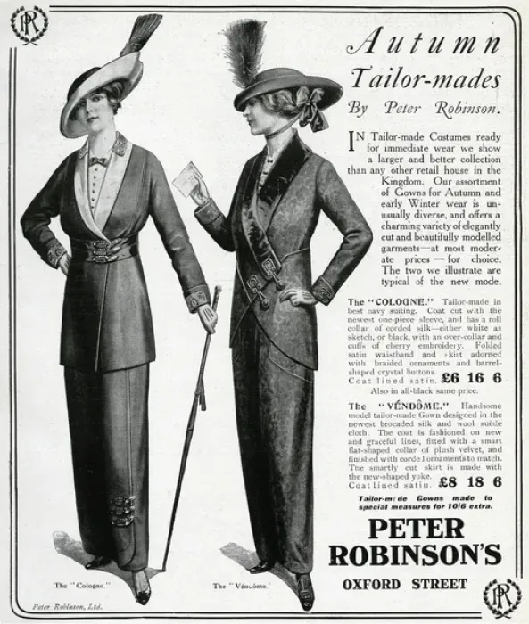 Framed Print : Advert for Peter Robinsons autumn tailor-mades 1913 Framed Print : Advert for Peter Robinsons autumn tailor-mades 1913