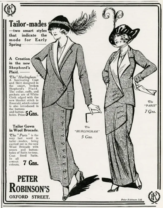Framed Print : Advert for Peter Robinsons tailor -mades 1913 Framed Print : Advert for Peter Robinsons tailor -mades 1913