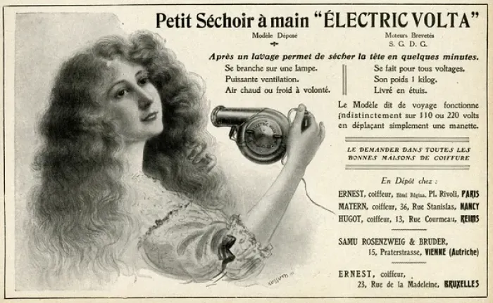Framed Print : Advert for Petit Sechoir hair dryer 1910 Framed Print : Advert for Petit Sechoir hair dryer 1910