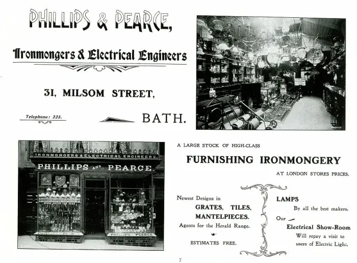Framed Print : Advert for Phillips & Pearce, Ironmongers, Bath Framed Print : Advert for Phillips & Pearce, Ironmongers, Bath