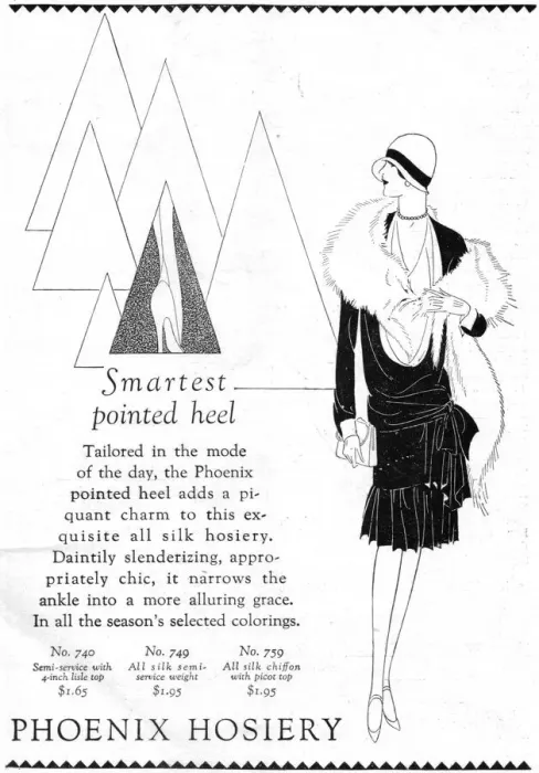Framed Print : Advert for Phoenix Hosiery, New York Date: 1928 Framed Print : Advert for Phoenix Hosiery, New York Date: 1928