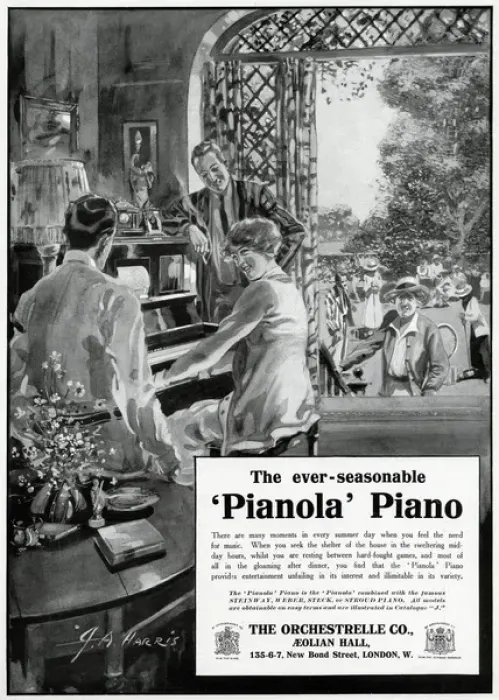 Framed Print : Advert for Pianola Piano 1914 Framed Print : Advert for Pianola Piano 1914
