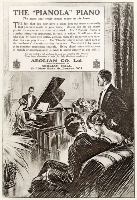 Framed Print : Advert for Pianola Piano 1919 Framed Print : Advert for Pianola Piano 1919
