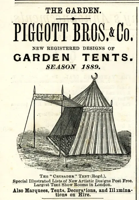 Framed Print : Advert, Piggott Bros & Co, Garden Tents Framed Print : Advert, Piggott Bros & Co, Garden Tents