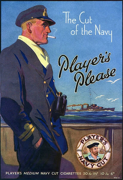Advertisement for Players Medium Navy Cut cigarettes