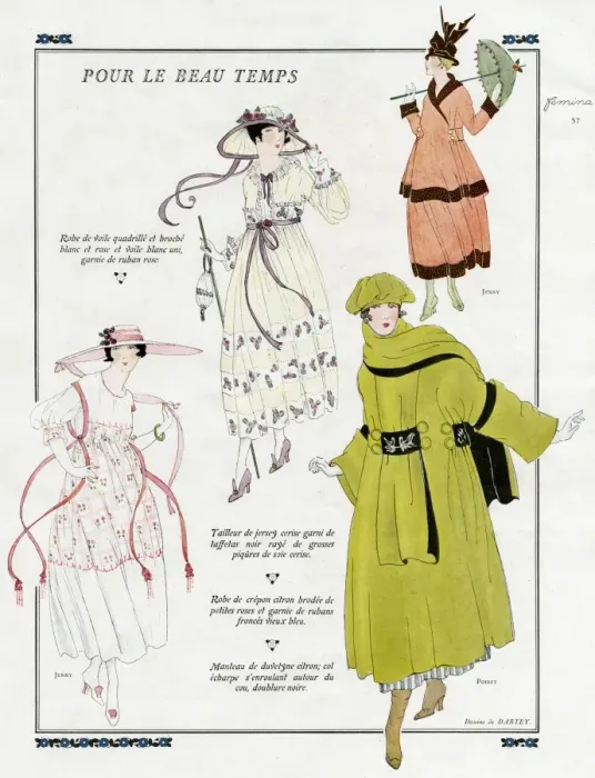 Framed Print : Advertisement for Poiret and Jenny fashions Framed Print : Advertisement for Poiret and Jenny fashions