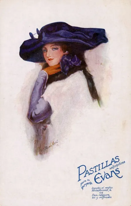 Framed Print : Advertisement on a postcard, Evans Pastilles Framed Print : Advertisement on a postcard, Evans Pastilles