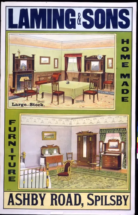 Framed Print : Advertising poster, Furniture, Laming & Sons, Spilsby Framed Print : Advertising poster, Furniture, Laming & Sons, Spilsby