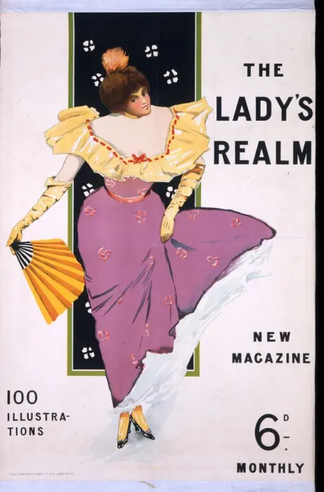 Framed Print : Advertising poster, The Ladys Realm, 1896 Framed Print : Advertising poster, The Ladys Realm, 1896