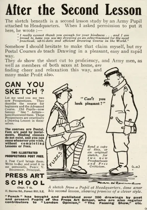 Framed Print : Advertisement for the Press Art School Framed Print : Advertisement for the Press Art School