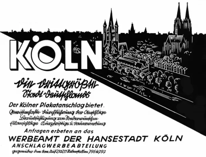 Framed Print : Ad promoting Cologne Framed Print : Ad promoting Cologne