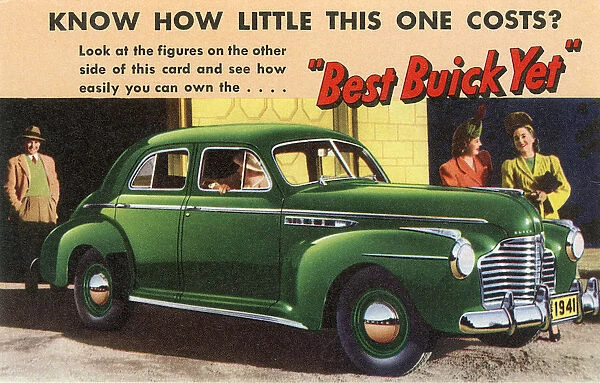 Advertising Promotional card for a new Buick Motor Car