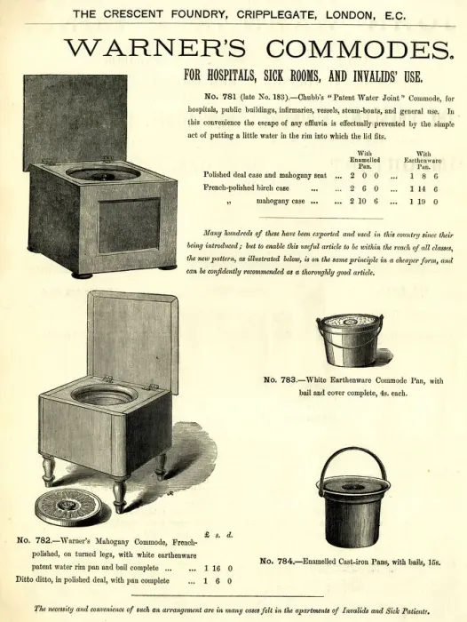 Framed Print : Advertising publicity leaflet, Warners Commodes Framed Print : Advertising publicity leaflet, Warners Commodes