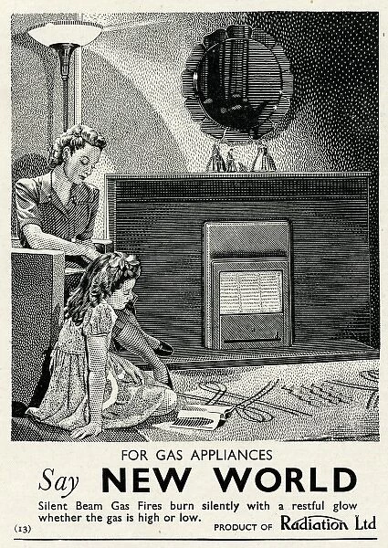 Advert for Radiation gas appliances 1947