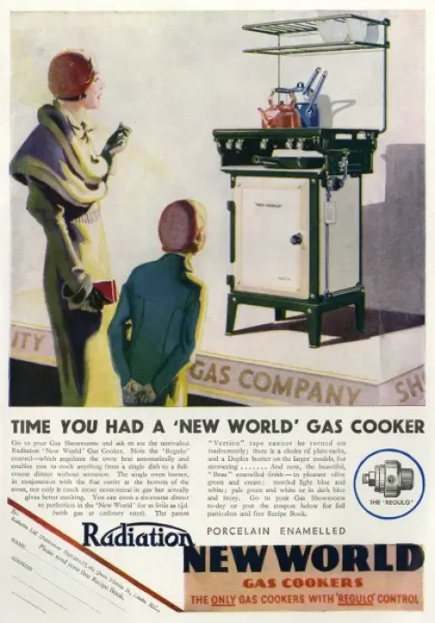 Framed Print : Advert for the Radiation New World Gas Cooker Framed Print : Advert for the Radiation New World Gas Cooker