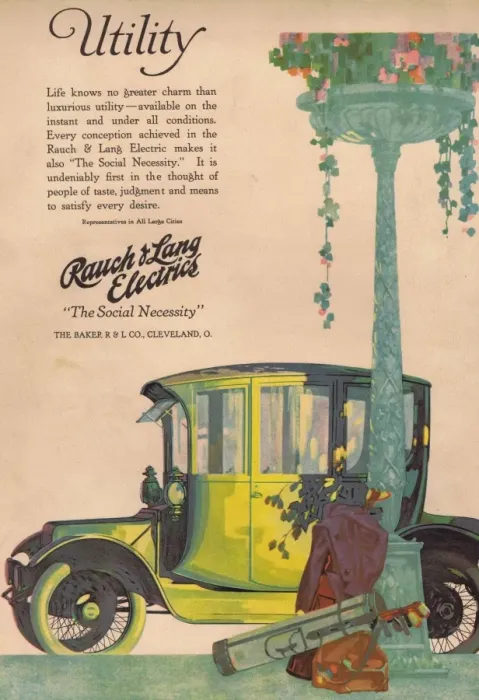 Framed Print : Advert for Rauch & Lanf Electric Motor Car, 1916 Framed Print : Advert for Rauch & Lanf Electric Motor Car, 1916