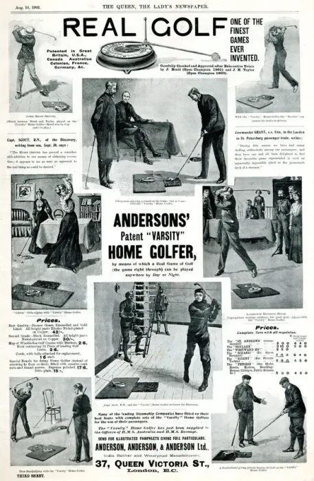 Framed Print : Advert, Real Golf, Andersons Home Golfer Framed Print : Advert, Real Golf, Andersons Home Golfer