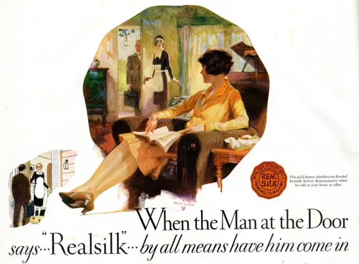 Framed Print : Advert, Realsilk stockings Framed Print : Advert, Realsilk stockings