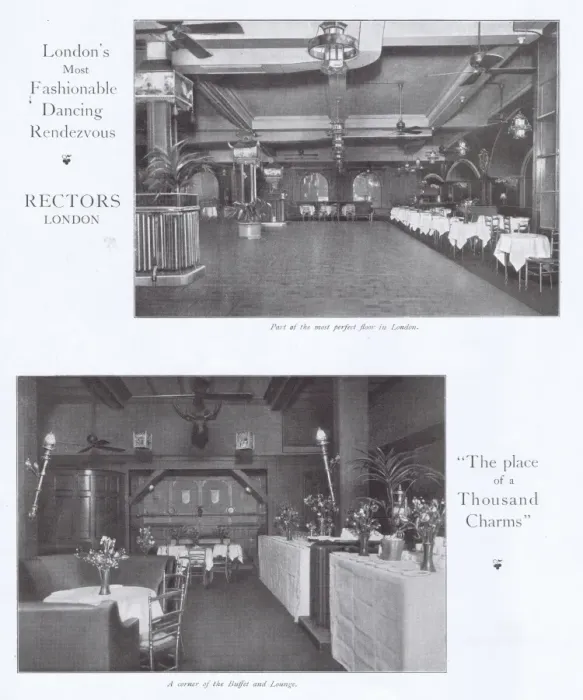 Framed Print : Advert for Rectors Nightclub, London, 1921 Framed Print : Advert for Rectors Nightclub, London, 1921