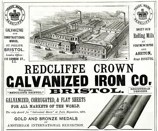 Advert for Redcliffe Crown Galvanized Iron 1888