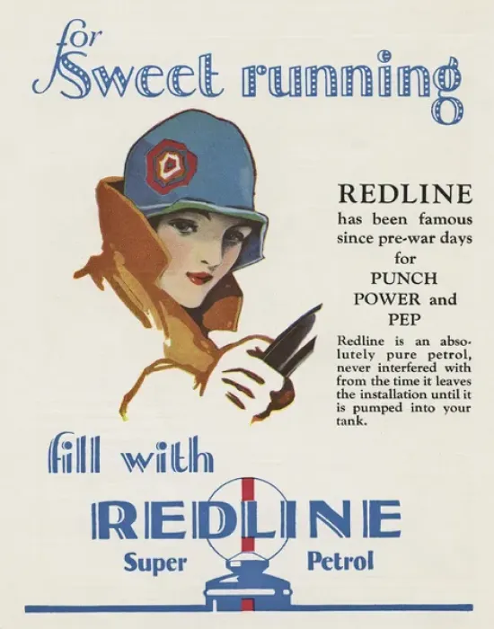 Framed Print : Advertisement for Redline super petrol Framed Print : Advertisement for Redline super petrol