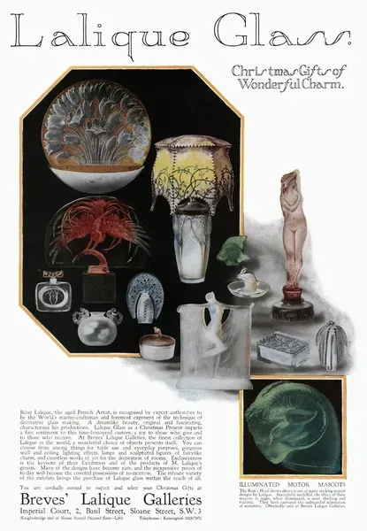 Rene Lalique Glass Advertisement Print 1928. Art Prints, Posters