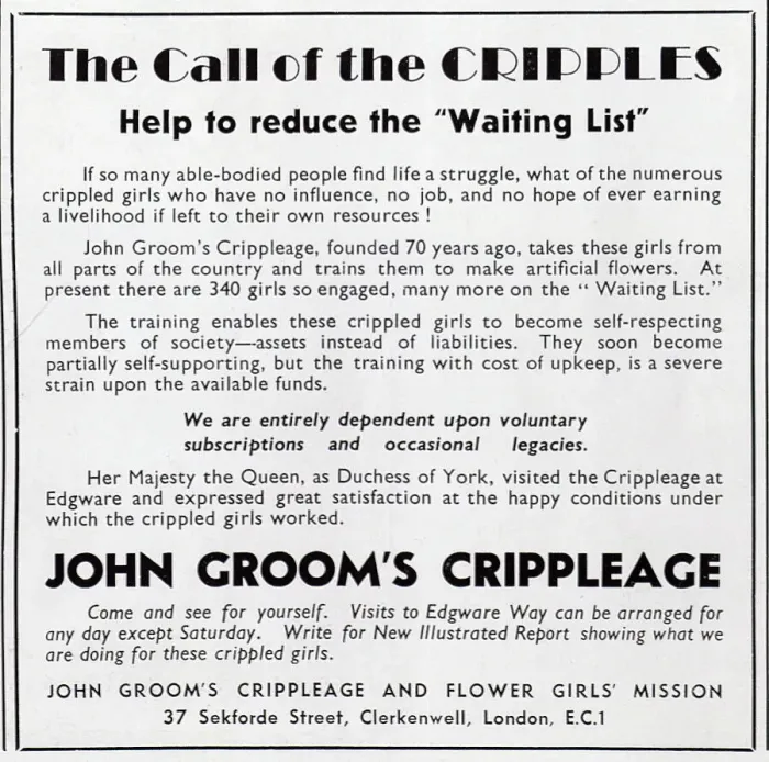 Framed Print : Advert requesting support for John Groom's Crippleage Framed Print : Advert requesting support for John Groom's Crippleage