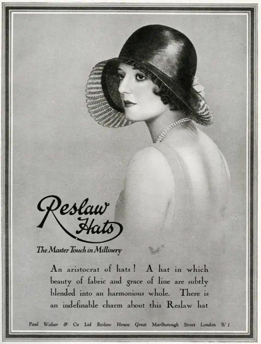 Framed Print : Advert for Reslaw millinery 1930 Framed Print : Advert for Reslaw millinery 1930