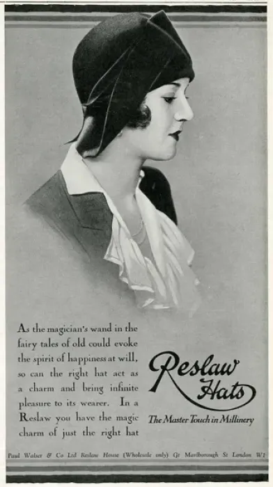 Framed Print : Advert for Reslaw womens hats 1929 Framed Print : Advert for Reslaw womens hats 1929