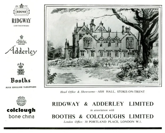 Framed Print : Advert, Ridgway & Adderley, Booths & Colcloughs Advert, Ridgway & Adderley Framed Print : Advert, Ridgway & Adderley, Booths & Colcloughs Advert, Ridgway & Adderley