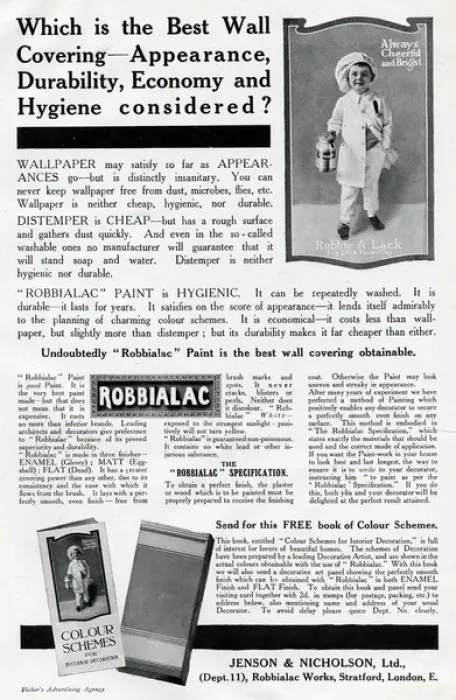 Framed Print : Advertisement for Robbialac paint Framed Print : Advertisement for Robbialac paint