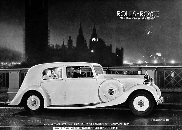 Advertisement for Rolls Royce Phantom II