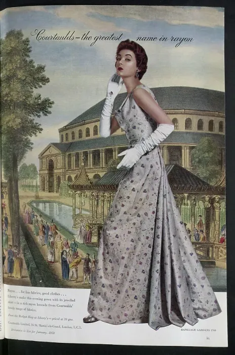 Framed Print : Advert for Rosebank Fabrics, available to order through local stores and furnishers. Date: 1954 Framed Print : Advert for Rosebank Fabrics, available to order through local stores and furnishers. Date: 1954