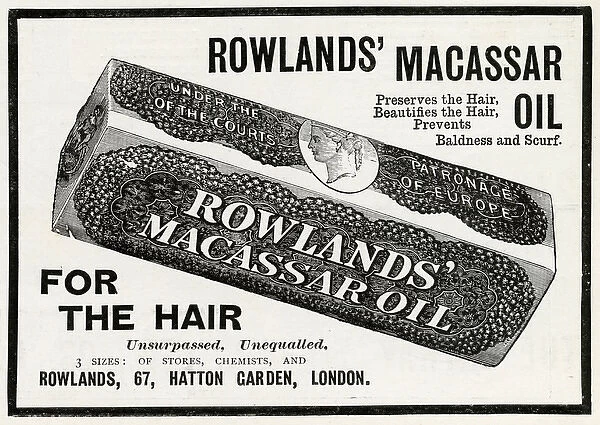 Advert for Rowlands Macassar Oil 1902