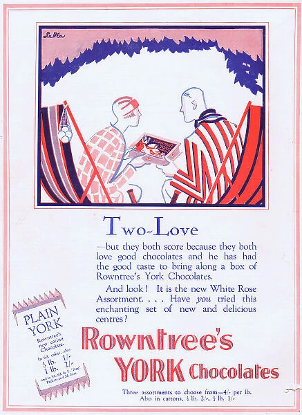 Advert for Rowntrees York Chocolate, 1926