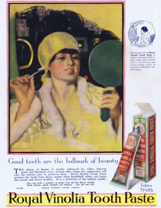 Framed Print : Advert for Royal Vinolia tooth paste, 1921 Framed Print : Advert for Royal Vinolia tooth paste, 1921