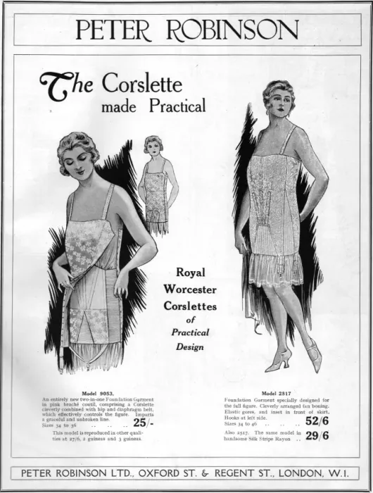 Framed Print : Advert for Royal Worcester Corslettes at Peter Robinson, Lon Framed Print : Advert for Royal Worcester Corslettes at Peter Robinson, Lon