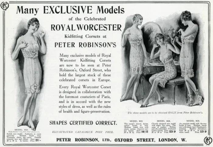 Framed Print : Advert for Royal Worcester Kidfitting corsets 1915 Framed Print : Advert for Royal Worcester Kidfitting corsets 1915