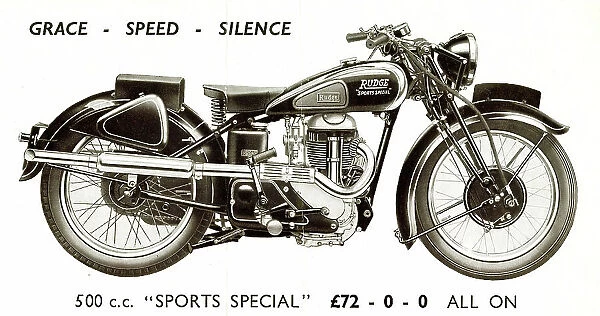 Advert, Rudge-Whitworth 500 cc Sports Special Motor Cycle