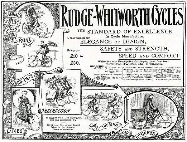 Advert for Rudge Whitworth Cycles 1895