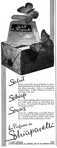Advertisement for Salut de Schiaparelli