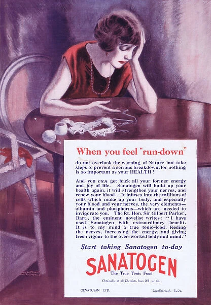Advert for Sanatogen tonic, 1925