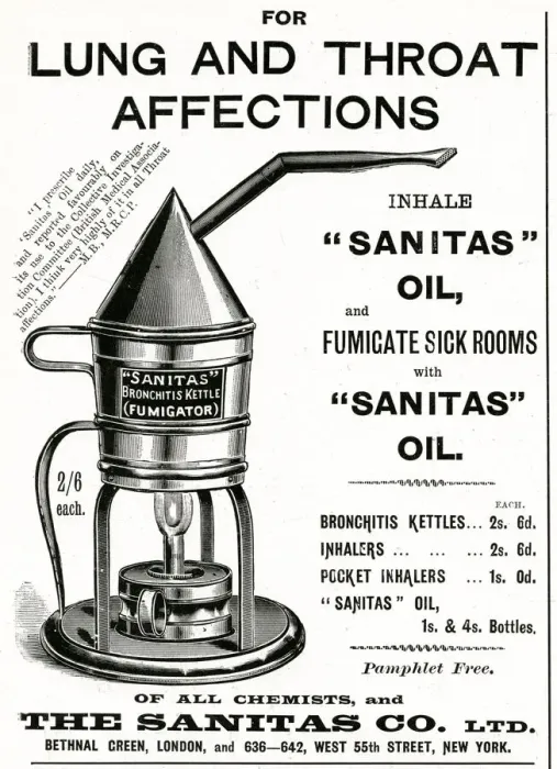 Framed Print : Advert for Sanitas flu fumigator 1897 Framed Print : Advert for Sanitas flu fumigator 1897