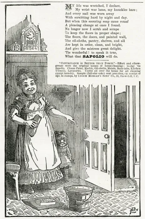 Framed Print : Advert for Sapolio cleaning soap 1887 Framed Print : Advert for Sapolio cleaning soap 1887