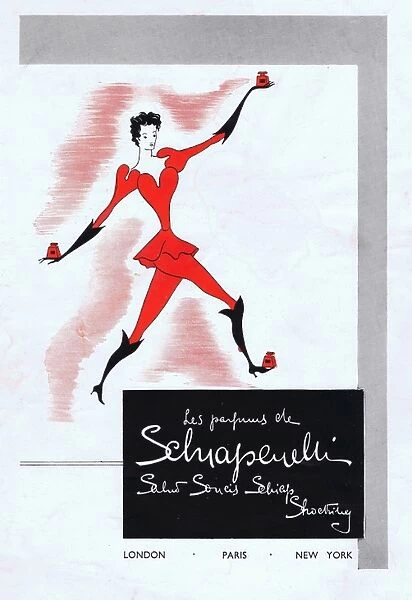 Advert for Schaperelli perfumes, 1939