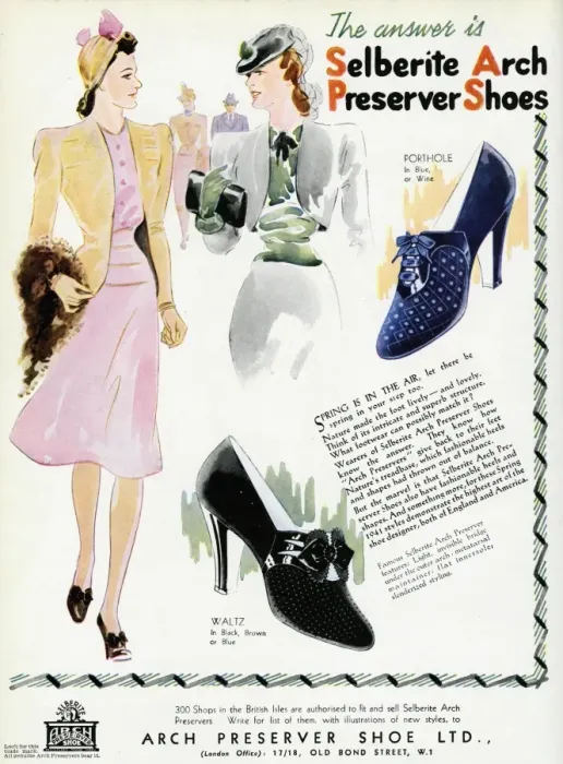 Framed Print : Advert for Selberite Arch Preserver shoes 1941 Framed Print : Advert for Selberite Arch Preserver shoes 1941
