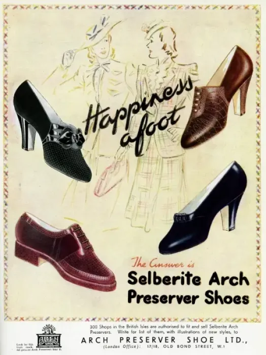 Framed Print : Advert for Selberite Arch Preserver shoes 1941 Framed Print : Advert for Selberite Arch Preserver shoes 1941