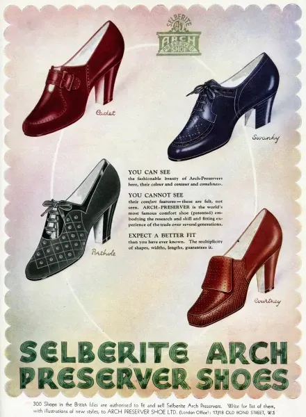1942 Selberite Arch Preserver Shoes Art Prints, Posters