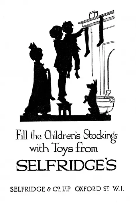 Framed Print : Advertisement for Selfridges toys for Christmas Framed Print : Advertisement for Selfridges toys for Christmas